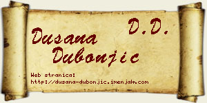 Dušana Dubonjić vizit kartica